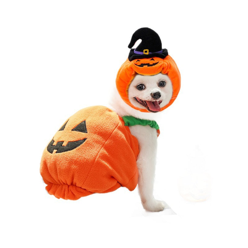 Halloween Pumpkin Vest For Dogs Cats Festive Pet Costume Harness Funny Thanksgiving Christmas Apparel For Small Animals Clothing Pets Fashion