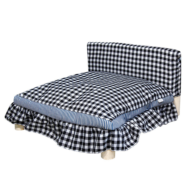 Detachable And Washable All-Season Wooden Pet Bed Pets Fashion
