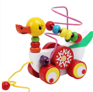 Wooden Duck Pull Toy with Beads for Early Learning LuxuryLifeWay Online Store