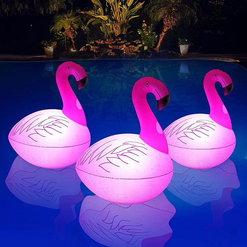Luminous Flamingo Lamp Solar Charging Outdoor Waterproof Swimming Pool Floating LuxuryLifeWay Online Store