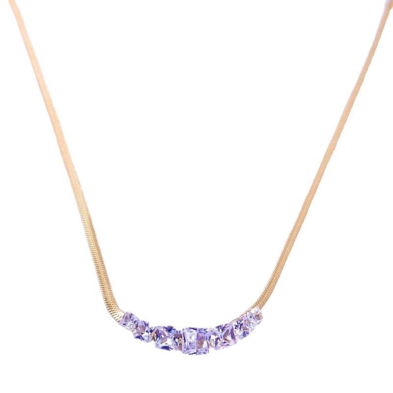 Necklace Female Titanium Steel Diamond Gold Trend