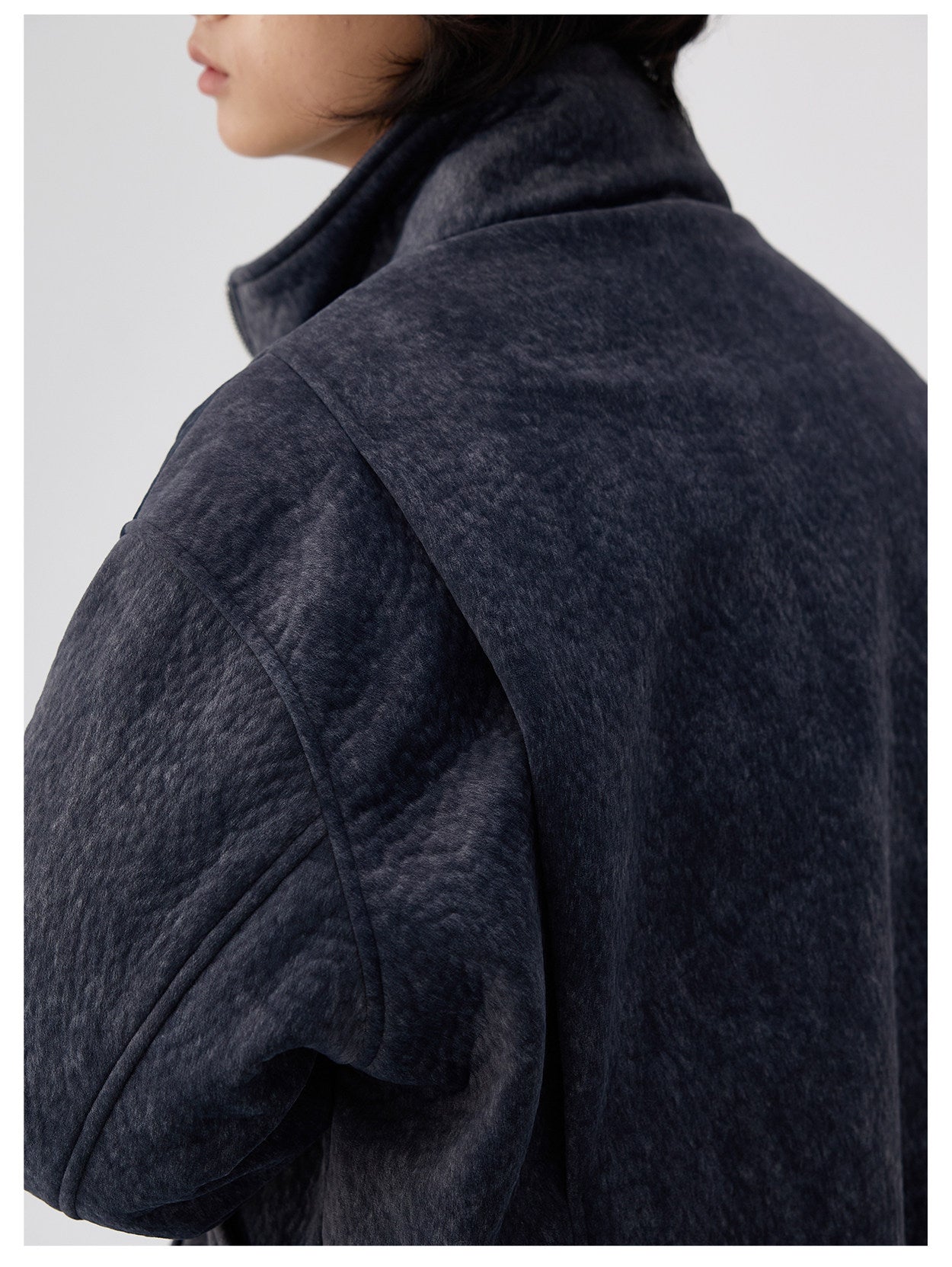 Mens Thick Solid-Color Wool Jacket Short Padded Coat LadyShow.Store