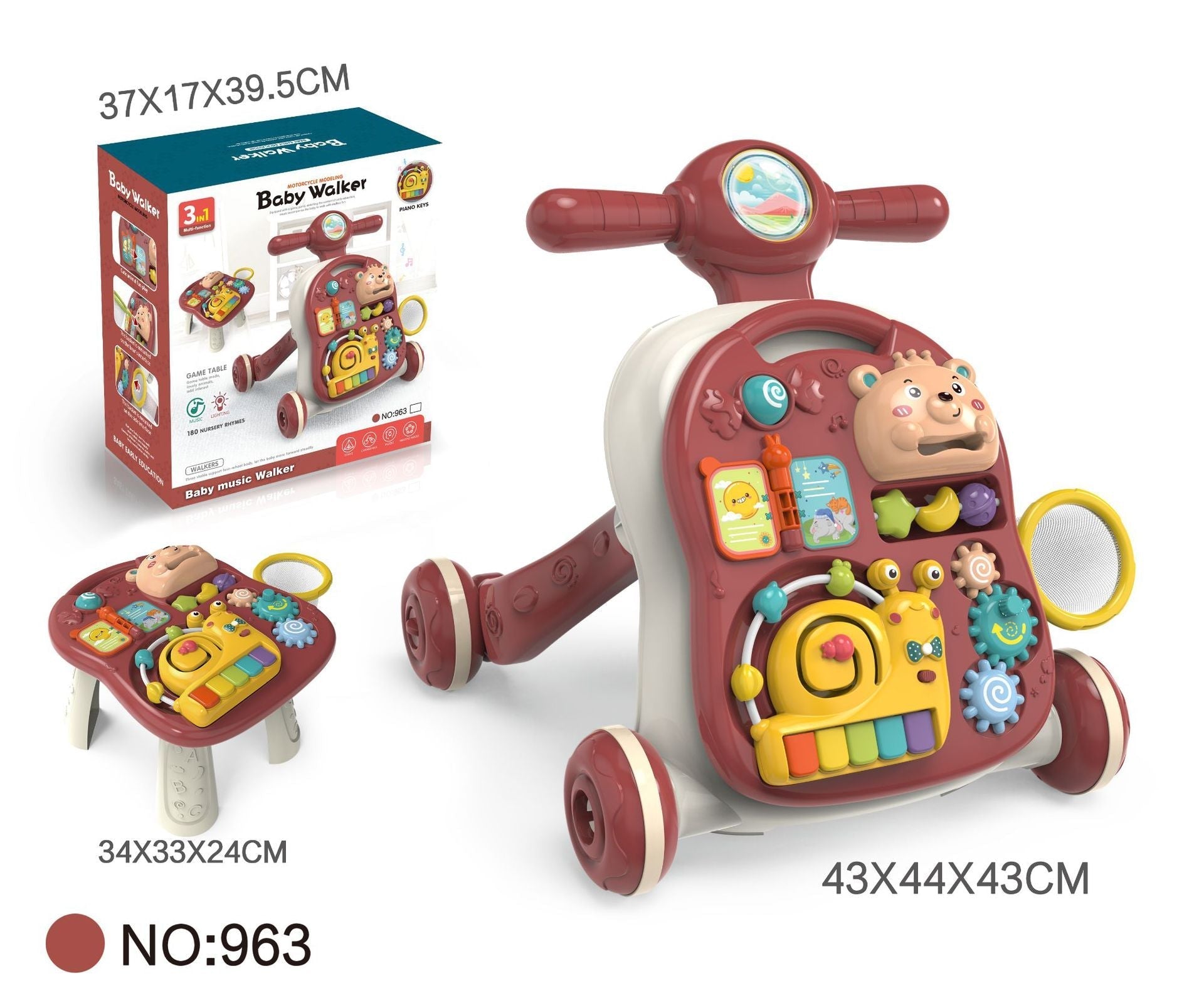 Multifunctional Baby Walker Toy with Music LuxuryLifeWay Online Store