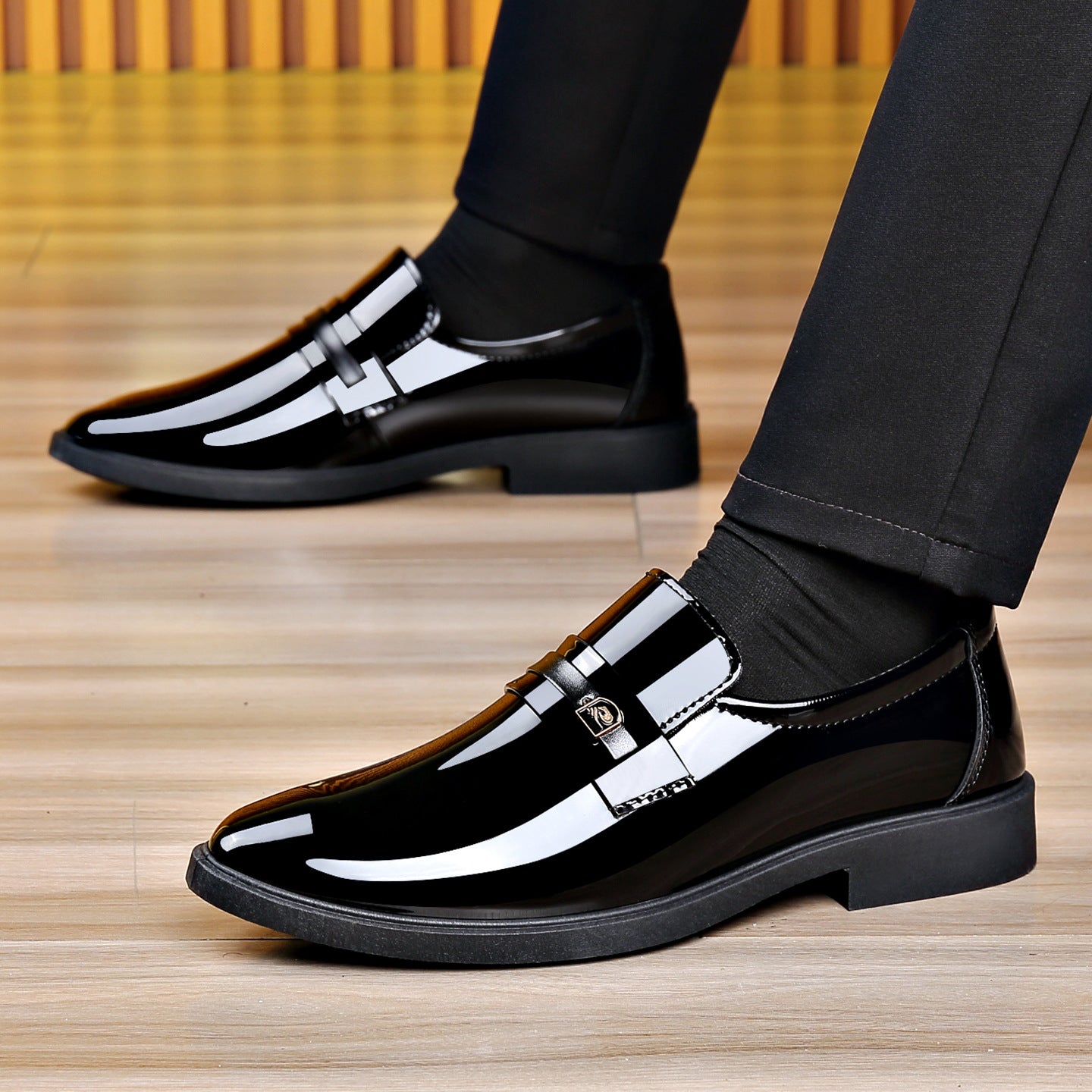 Dress Leather Shoes With A Mirror Like Slip On Design Best YouTube Store