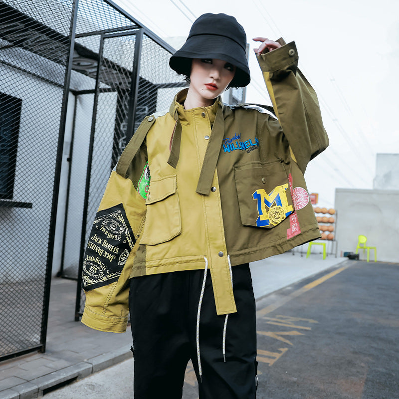 2023 Fall Short Denim Jacket with Stylish Design Pi-Mart