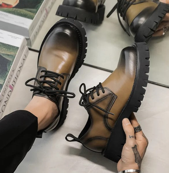 Men's Leather Thick Shoes Best YouTube Store