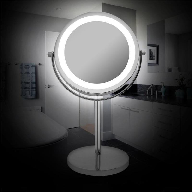 LED Makeup Mirror with 360° Rotation and 10x Magnification LadyShow.Store