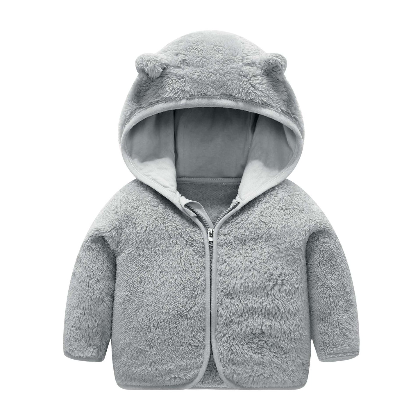 Children's Hooded Coral Fleece Padded Jacket Pi-Mart