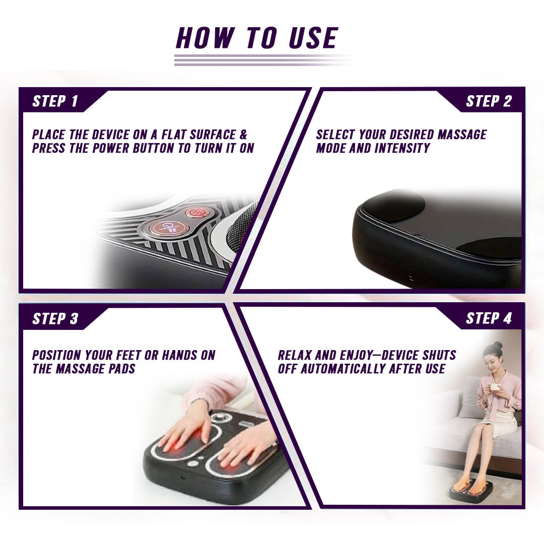 Stress & Pain Relief Foot Massager w/Heat- Deep Tissue, Circulation & Relaxing LuxuryLifeWay Online Store