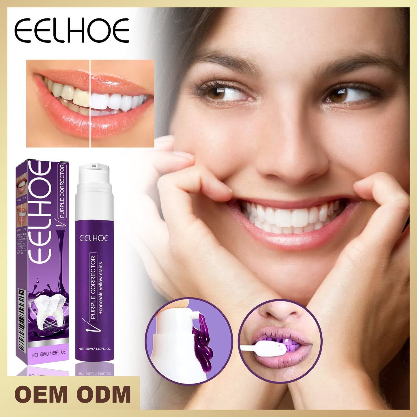 V34 Purple Tooth-Beautifying Toothpaste 50ml Tri Light Beauty