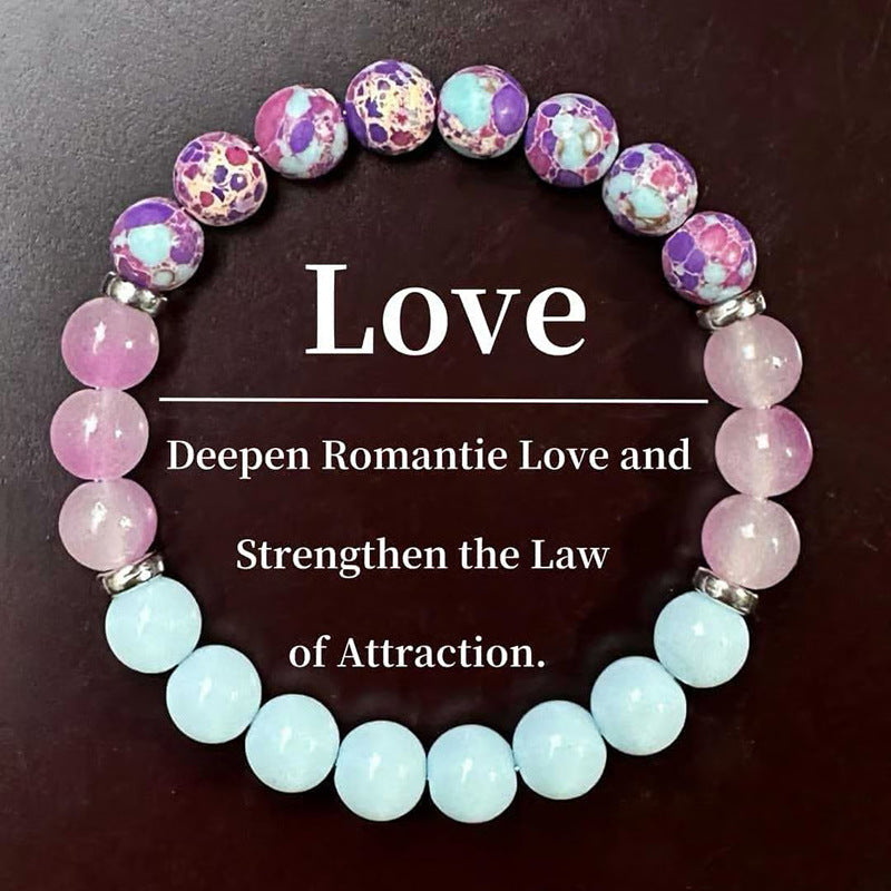 Crystal Tiger Eye Colored Beaded Bracelet LadyShow.Store