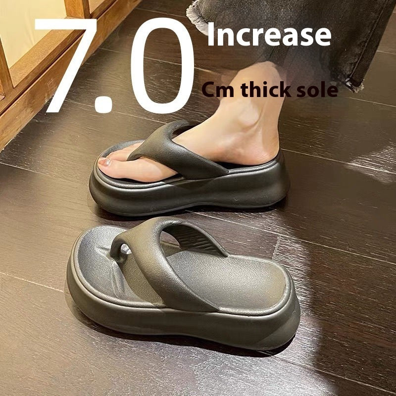 Non-slip Height-increasing Thick-soled Eva Flip-flops Women's Slippers