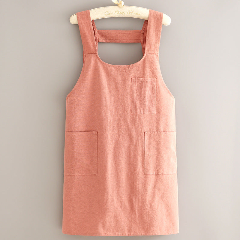 Canvas Breathable Cotton Linen Apron Household Kitchen Antifouling Wear-resistant PearlNestDecor.com