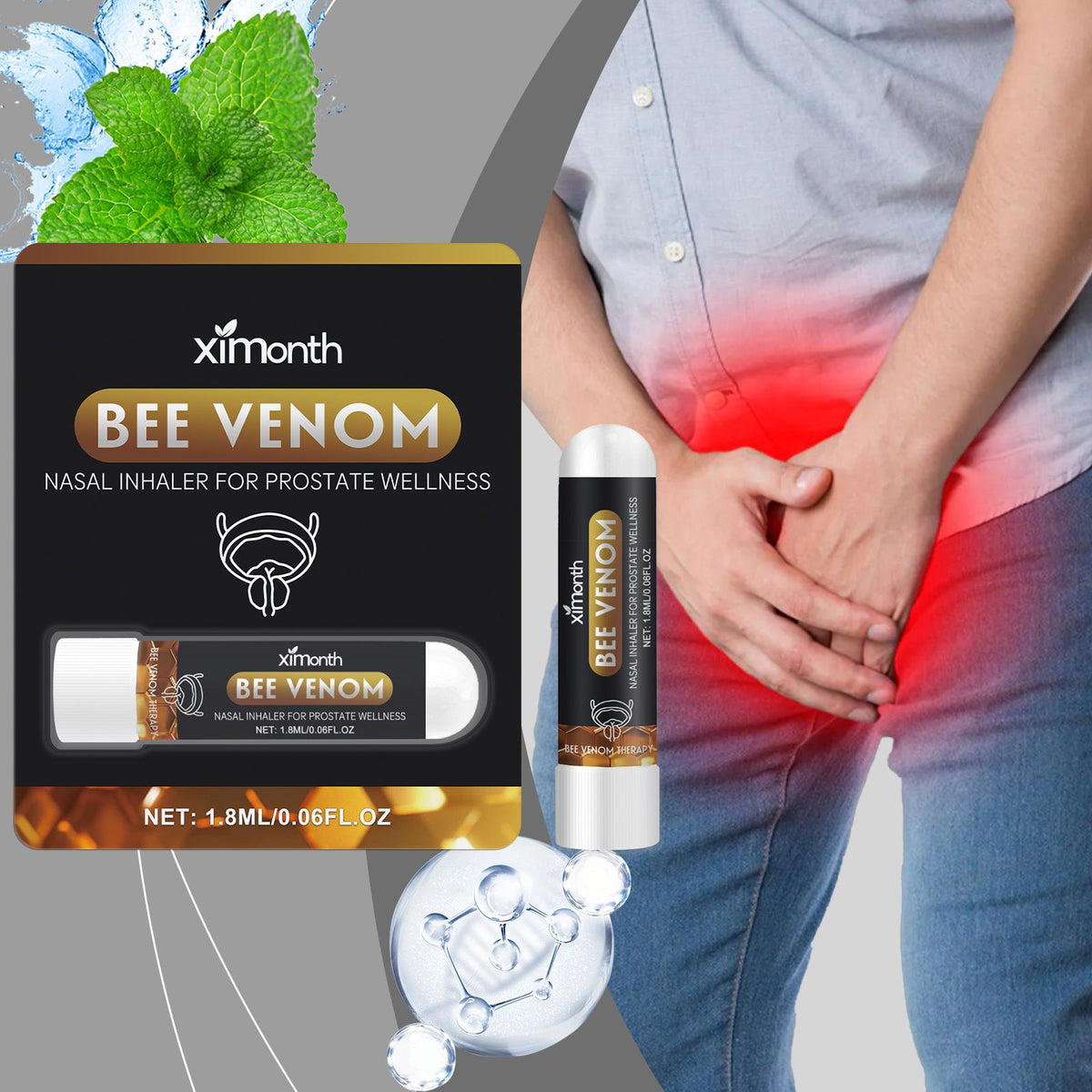 Men's Soothing Absorber Stick 1.8ml Plate, Round Seal Sticker Tri Light Beauty