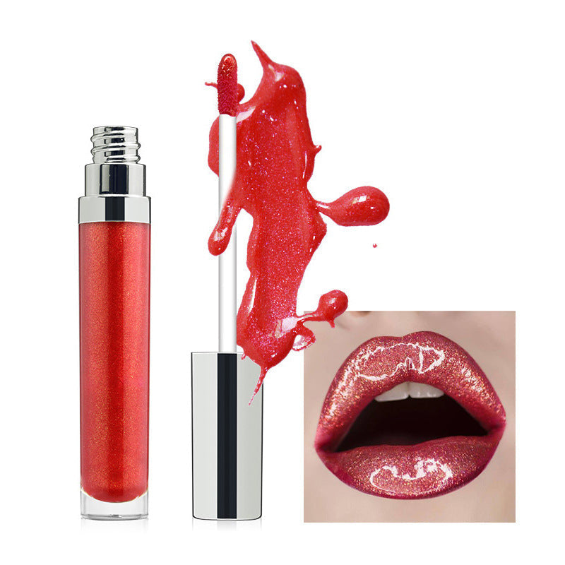 Pearl Lip Gloss Clear Lip Oil Logo-free Round Tube Lip Gloss LadyShow.Store