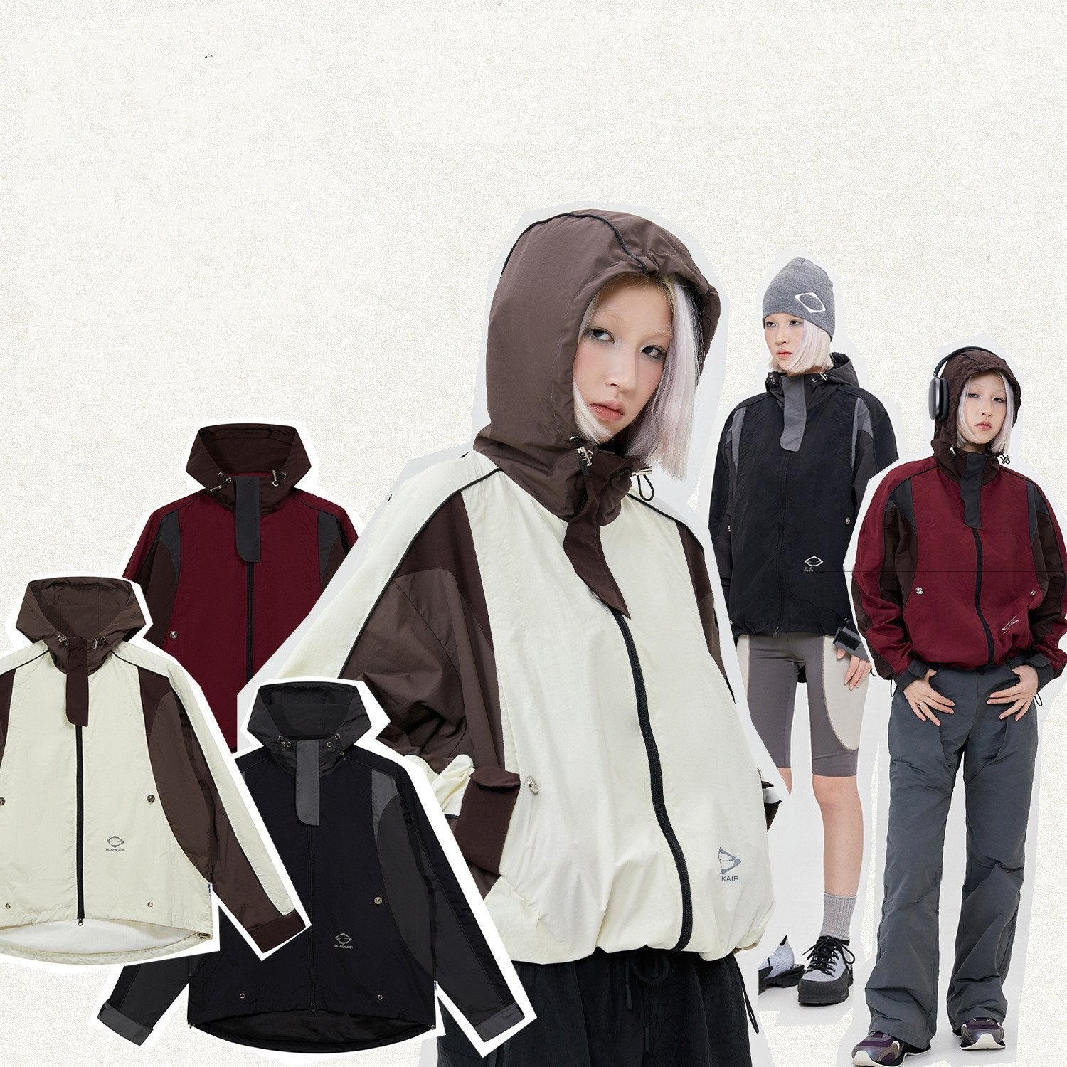 Outdoor Waterproof Multicolor Jacket for Men and Women Pi-Mart