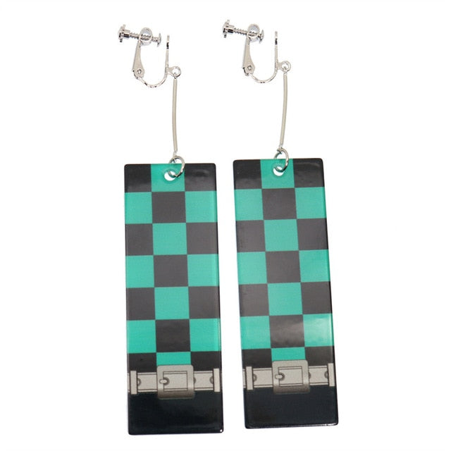 Acrylic Tanjiro Earrings Pi-Mart