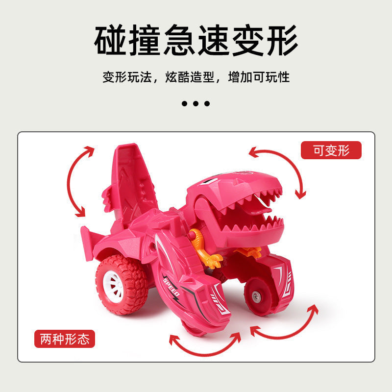 Children's dinosaur toys deformation toy car inertia scooter model dinosaur shape cross-border toy LuxuryLifeWay Online Store