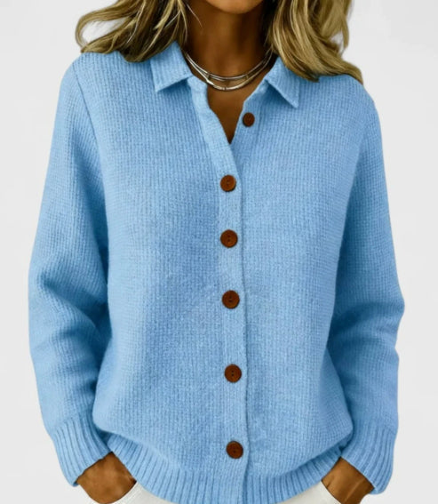 Button-knitted Lapel Sweater Cardigan Coat For Women LadyShow.Store