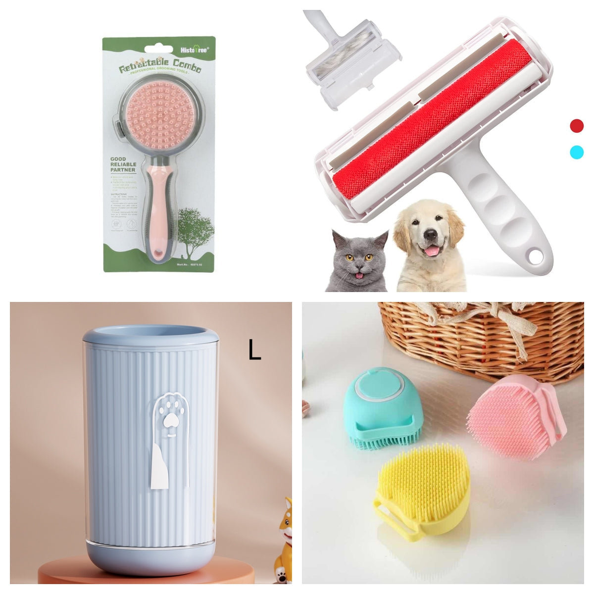 Pet Hair Removal Comb Cat Brush Self Cleaning Slicker Brush Hair Removal Double-sided Massage Pets Fashion