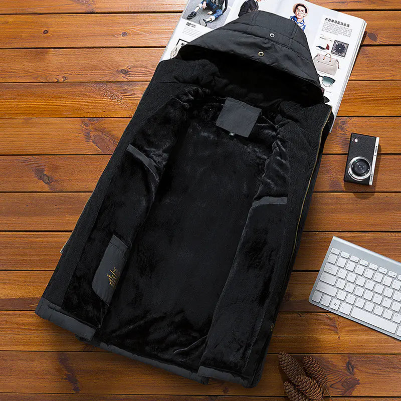 Thick Cotton Jacket with Fleece Lining