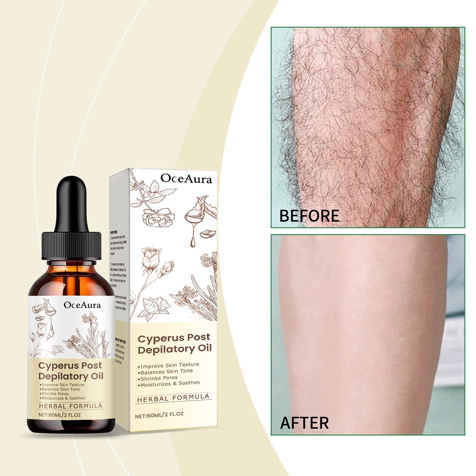 Hair Removal Care Essential Oil 60ml Tri Light Beauty