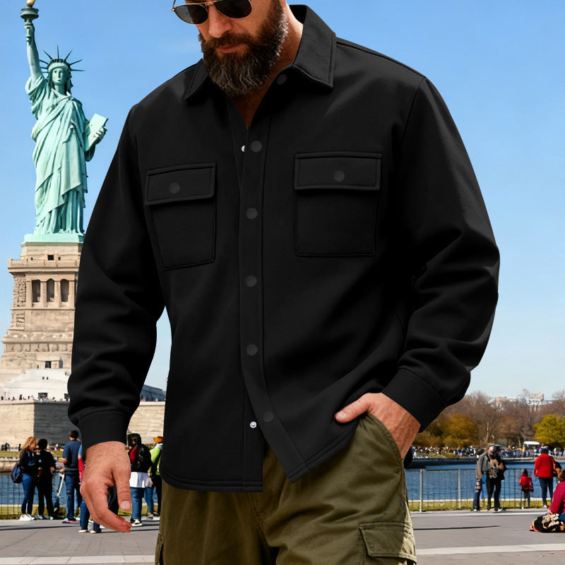 American Heavyweight Loose Fleece-lined Men's Outdoor Workwear Warm Jacket LuxuryLifeWay Online Store
