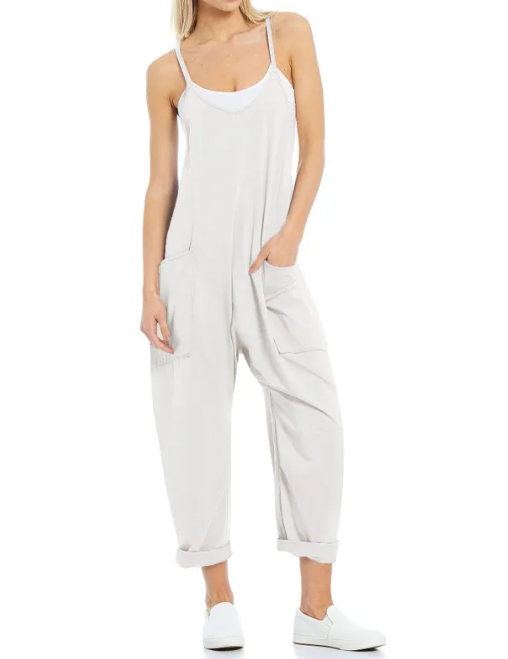 Women's Pocket Knit Jumpsuit Pi-Mart