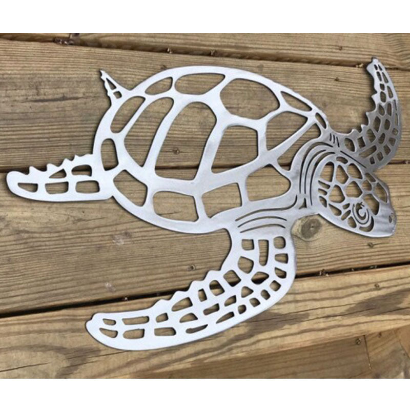 Metal Wall Art Turtle Interior Living Room Decor Crafts PearlNestDecor.com