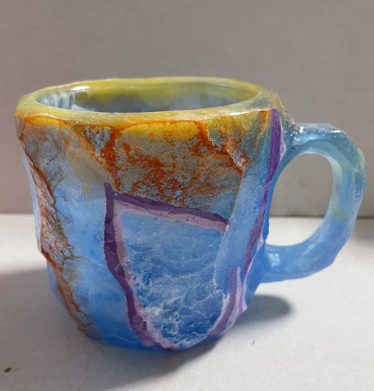 400ml Resin Mineral Crystal Coffee Mugs With Handles Elegant Fake Mineral Crystal Cup For Workplace Home Decor Christmas Gift Kitchen Gadgets PearlNestDecor.com