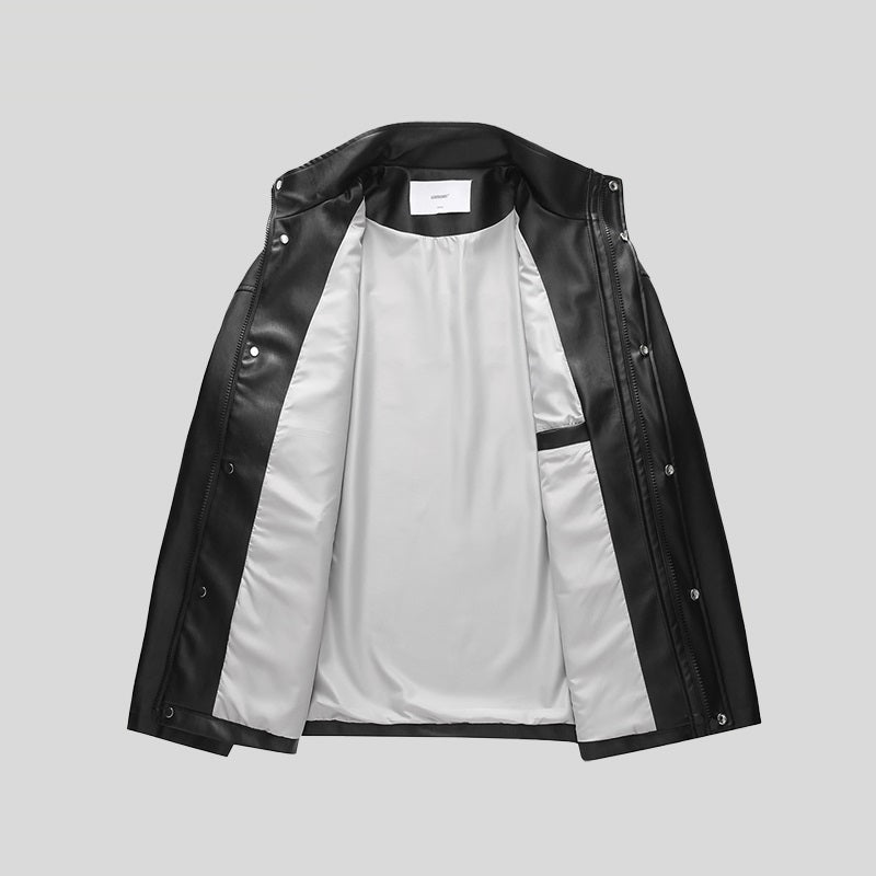 Pu Leather Men's And Women's Casual All-match Trendy Ins Jacket Best YouTube Store