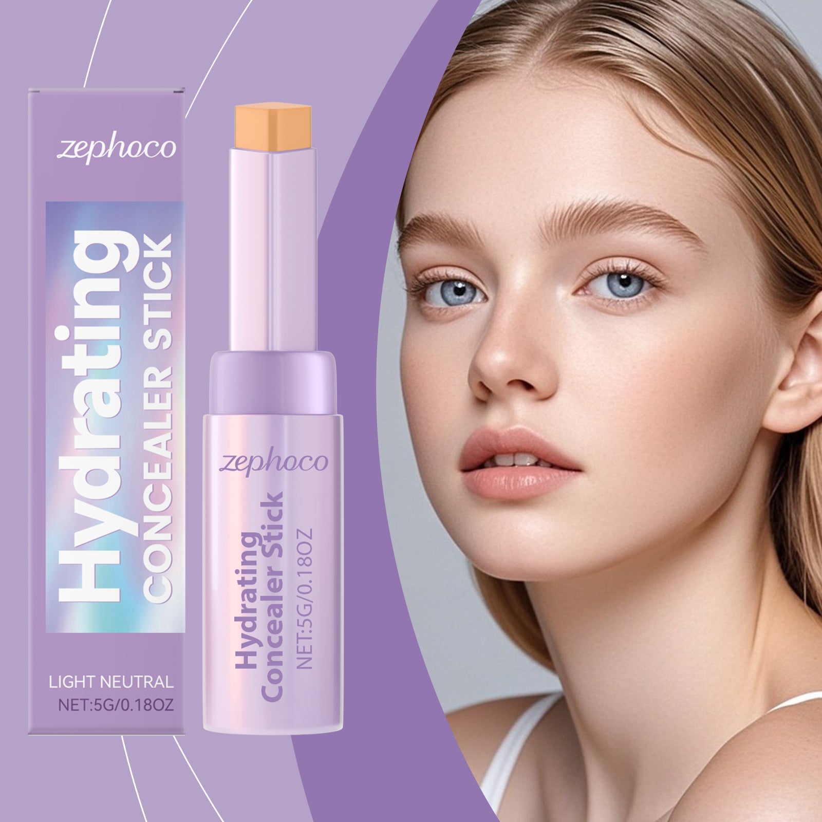 Contouring And Concealer Stick Natural Shade Tri Light Beauty