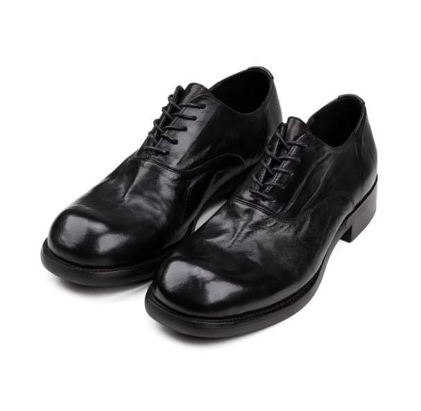 Elegant Leather Commuter Shoes In Smoked Cowhide Best YouTube Store
