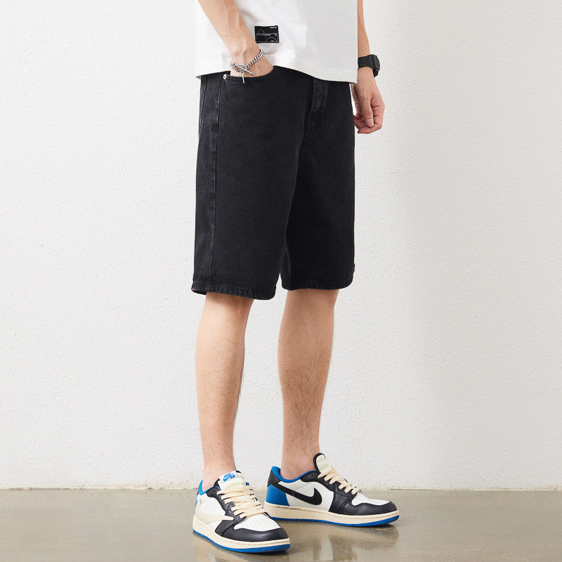 Worn Washed Denim Shorts Pi-Mart