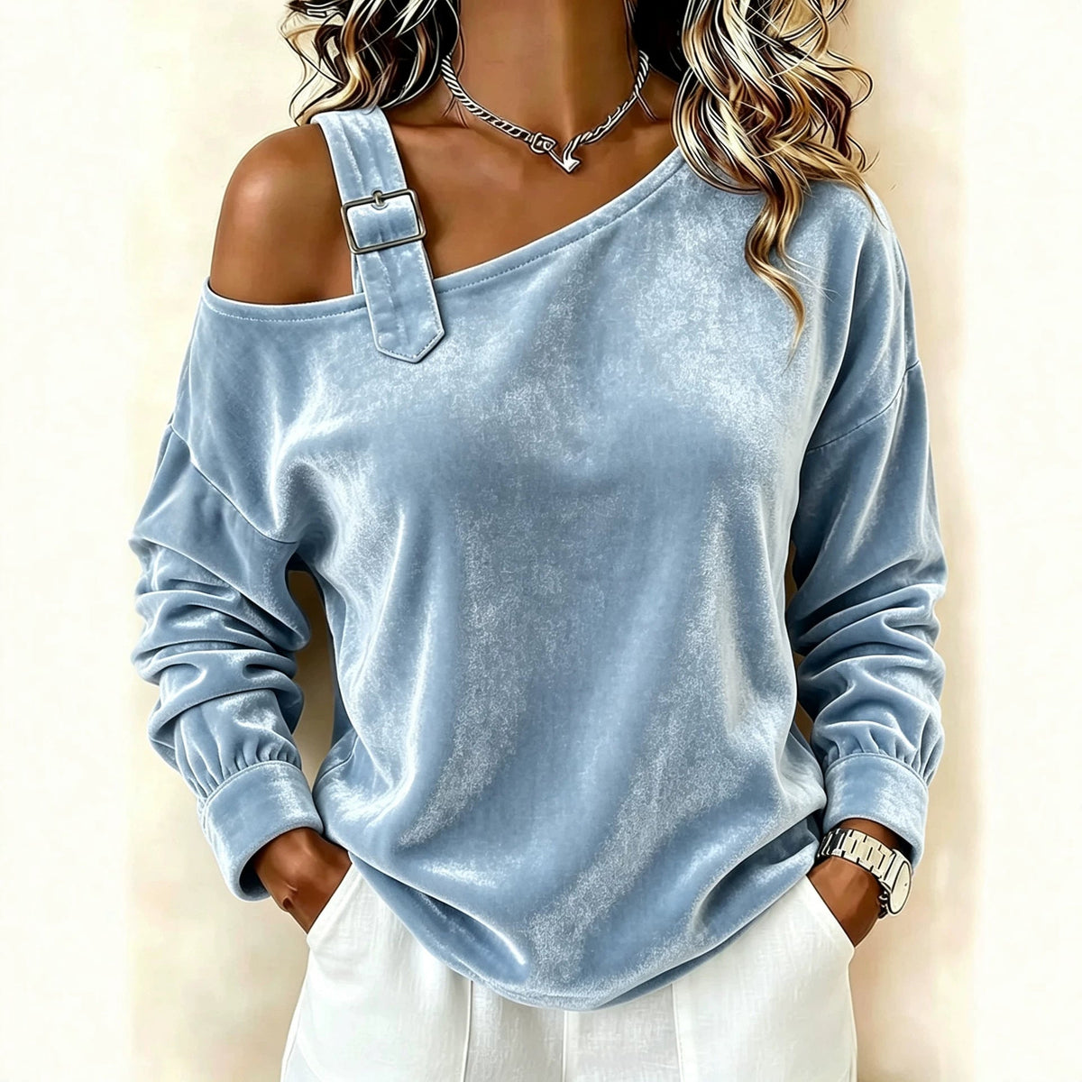 Autumn Chic Off Shoulder Loosefit Top For Women NorixaFashion.com