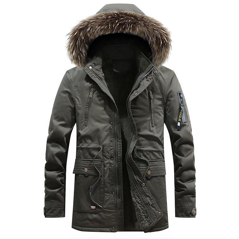 Cotton Men's Mid-length Korean Jacket Winter Plus Down Jacket Best YouTube Store