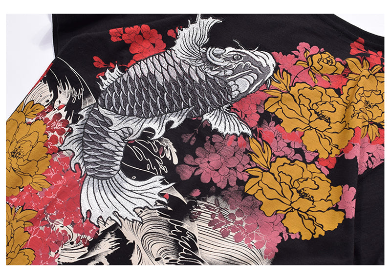 Japanese Style Embroidered T-Shirt for Men (Couple's) Pi-Mart