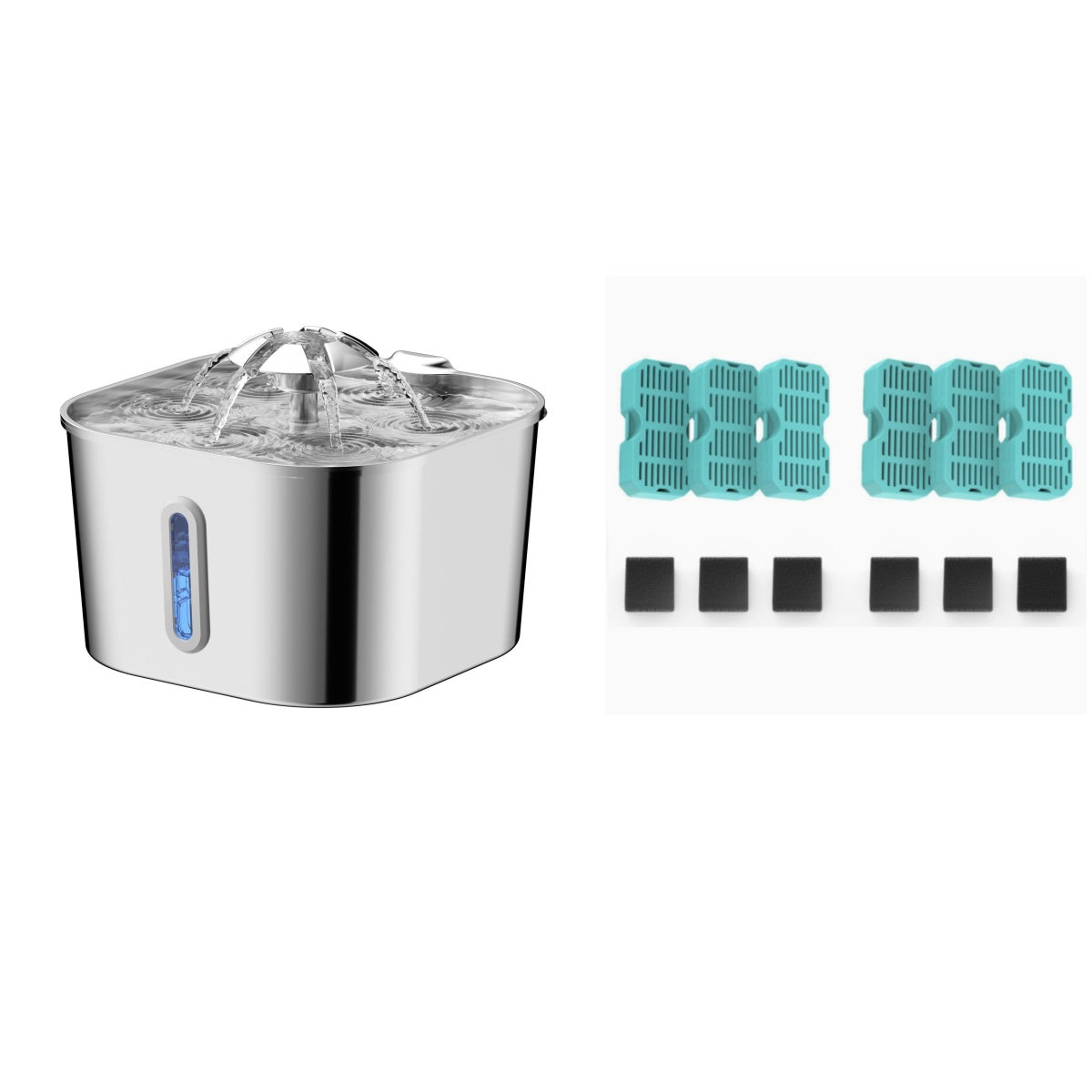 Floral Water Dispenser Dishwasher-safe Quiet Operation Pets Fashion