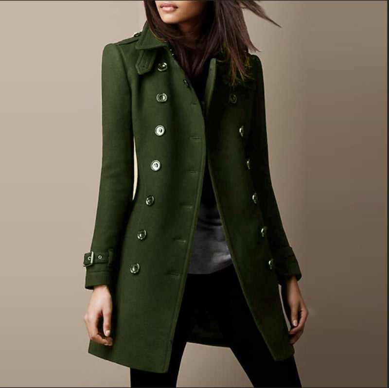 Simple And Fashionable Woolen Coat For Women NorixaFashion.com