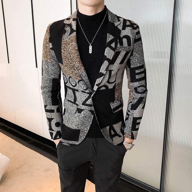 Youth Casual Long Suit Jacket in Fashion Trend Pi-Mart