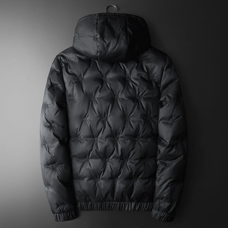 Embroidered Down Men's Plus Size Hooded Casual Down Jacket LuxuryLifeWay Online Store