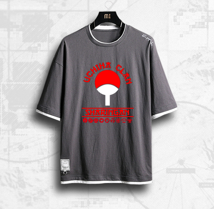 Naruto Akatsuki Itachi Uchiha Short Sleeve T-Shirt Pi-Mart