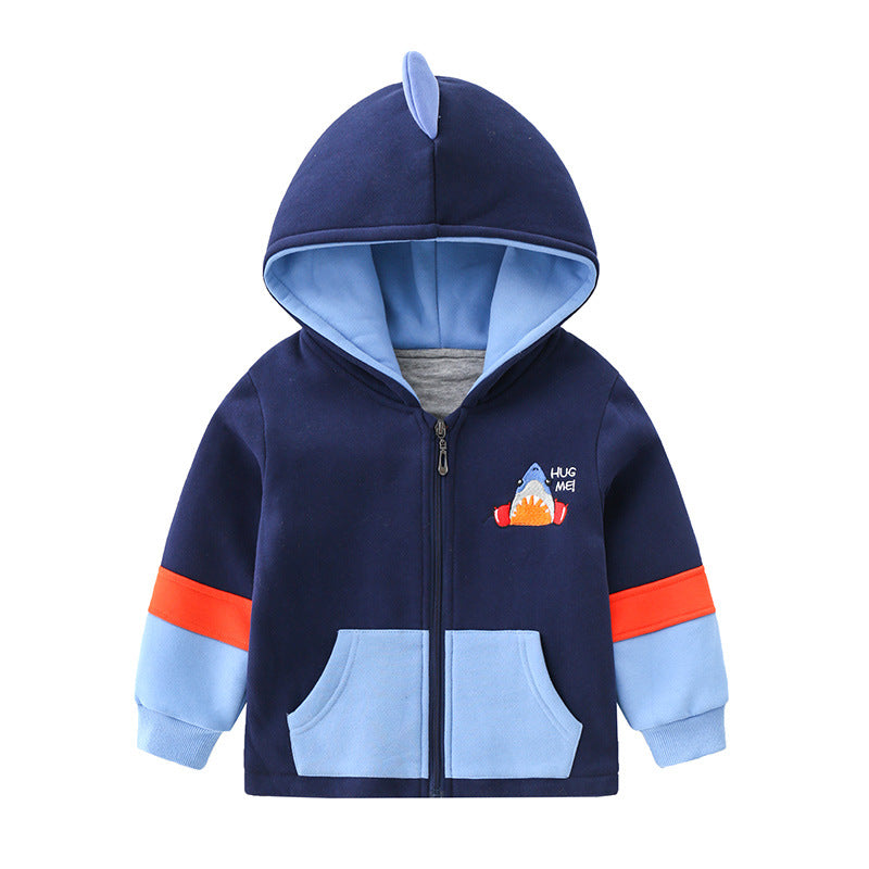 Children's Hooded Cotton Padded Zipper Jacket Pi-Mart