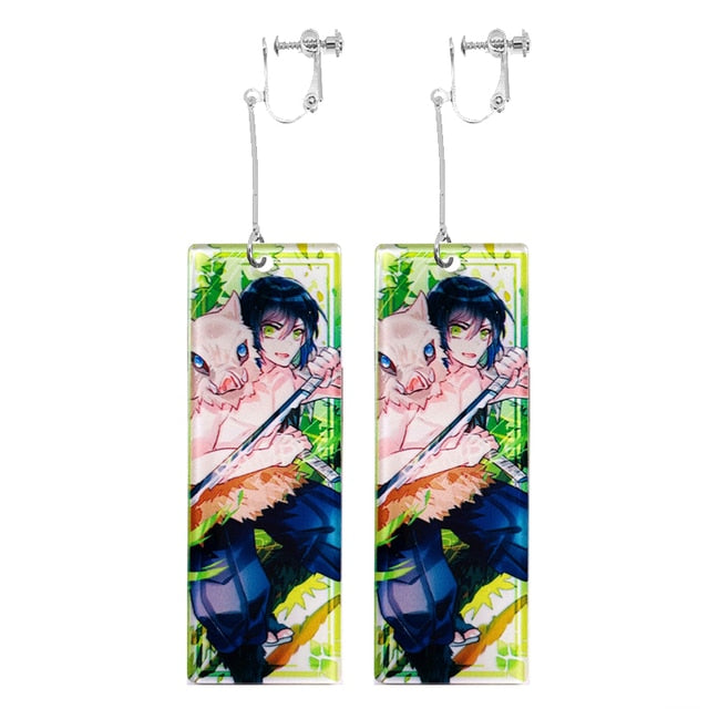 Acrylic Tanjiro Earrings Pi-Mart