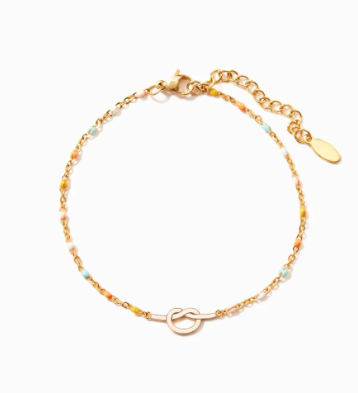 Mother & Daughter Connection Knot Bracelet - Soft Pink LadyShow.Store