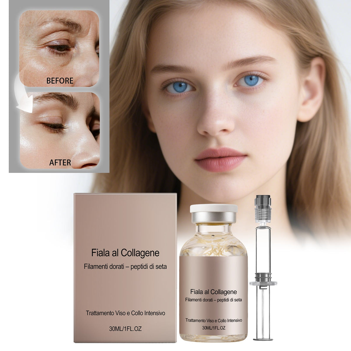 Refreshing Tight Bottle Essence 30ml - 1 Needle Tube  1Box Tri Light Beauty