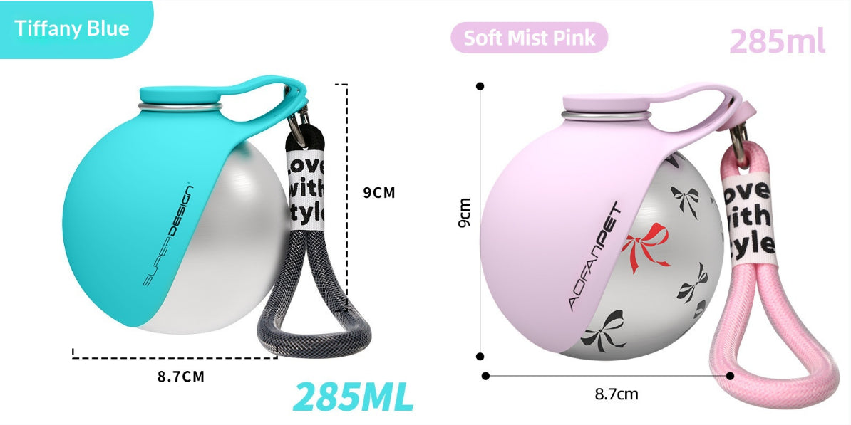 Creative Portable Outdoor Pet Stainless Steel Water Cup Small Dog Water Bottle Convenient Dog Drink Dispenser Puppy Travel Portable Water Bowl Pet Products Pets Fashion