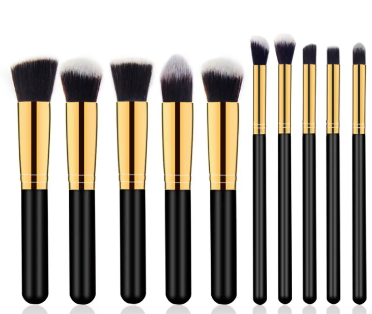 Elegant Wooden Handle Makeup Brush Set LadyShow.Store