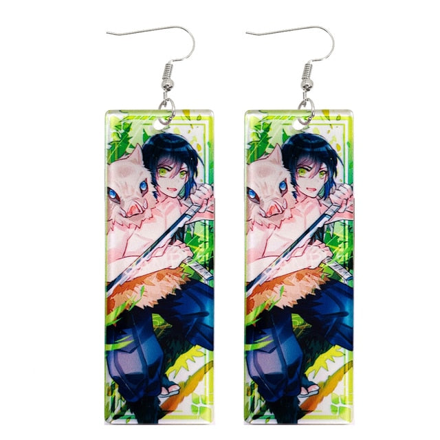 Acrylic Tanjiro Earrings Pi-Mart