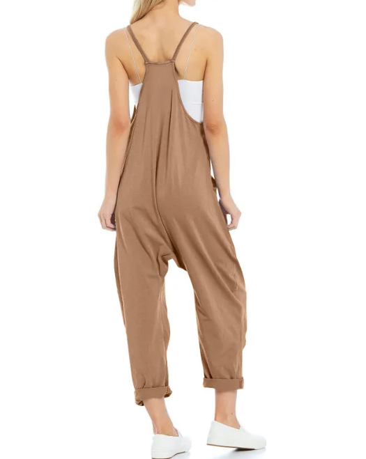 Women's Pocket Knit Jumpsuit Pi-Mart